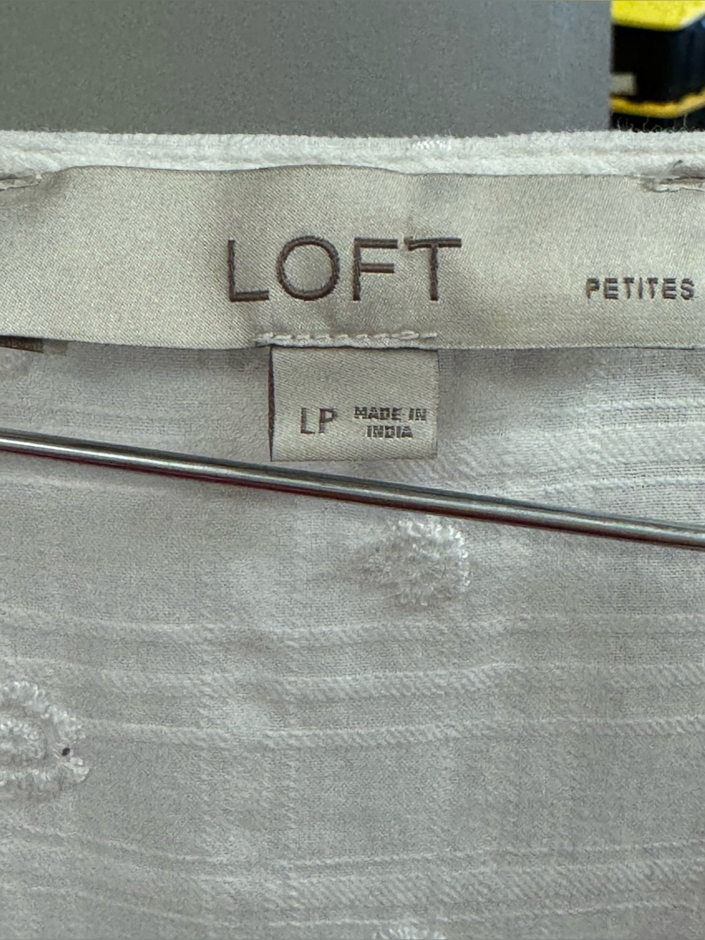 LOFT White Embroidered V-Neck Peplum Top - Picture 5 of 5